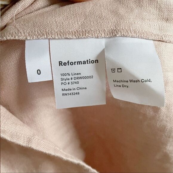 Reformation Ava Ruffle Linen Mini Dress - Picture 6 of 6